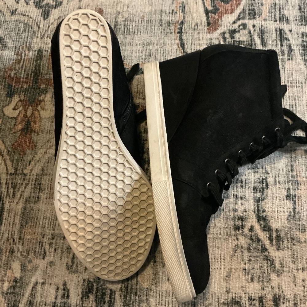 WEDGE SNEAKER LACE UP AND SIDE ZIPPER